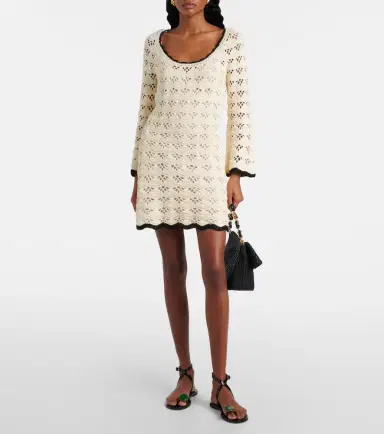 Zimmermann Rhiannon pointelle cotton minidress | Thumbnail 5