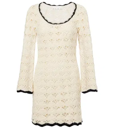 Zimmermann Rhiannon pointelle cotton minidress | Thumbnail 1