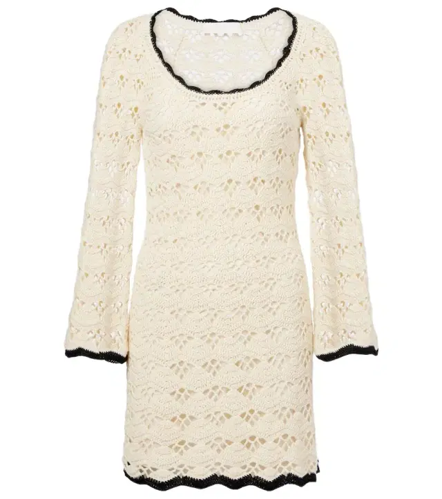 Zimmermann Rhiannon pointelle cotton minidress