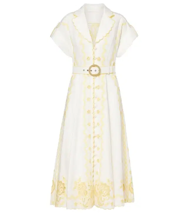 Zimmermann Lucky embroidered linen midi dress