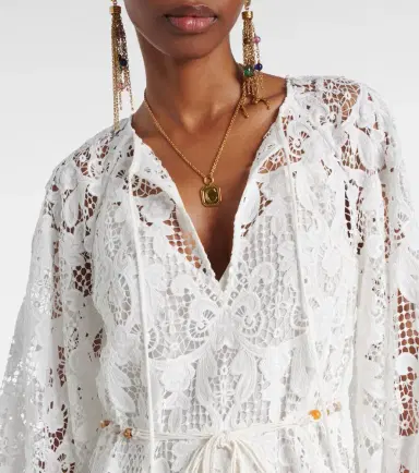 Zimmermann Coco lace midi dress | Thumbnail 4 Zimmermann Coco lace midi dress | Thumbnail 4
