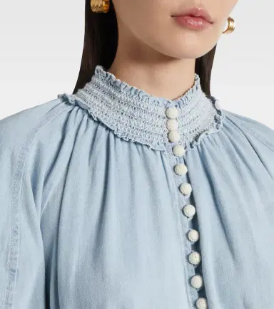 Zimmermann Ascension ruffled denim minidress | Thumbnail 3 Zimmermann Ascension ruffled denim minidress | Thumbnail 3