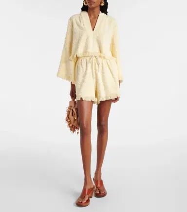 Zimmermann Coco cotton terry shorts | Thumbnail 2