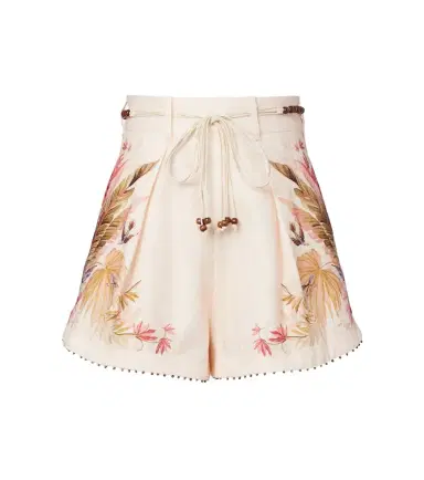 Zimmermann Ascension beaded floral linen shorts | Thumbnail 1