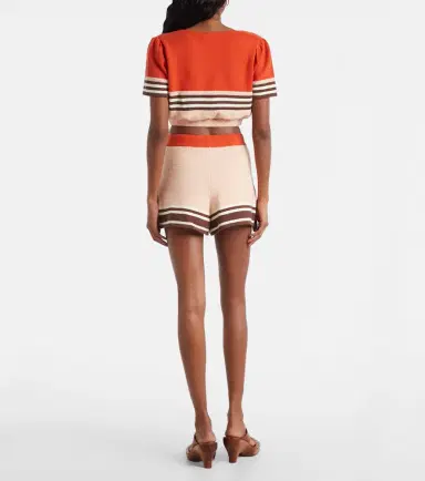 Zimmermann Ascension knitted cotton-blend shorts | Thumbnail 3