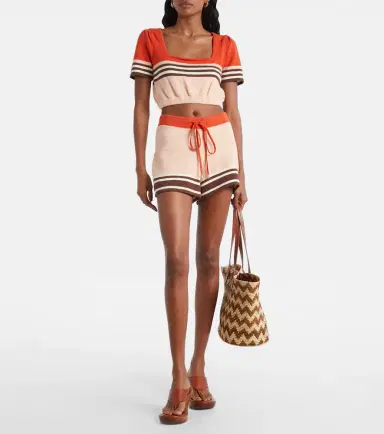 Zimmermann Ascension knitted cotton-blend shorts | Thumbnail 4