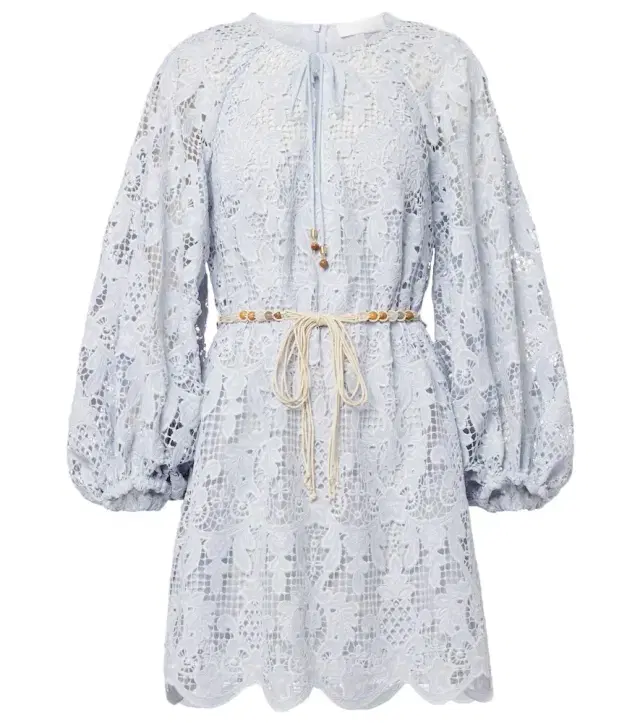 Zimmermann Belted lace minidress