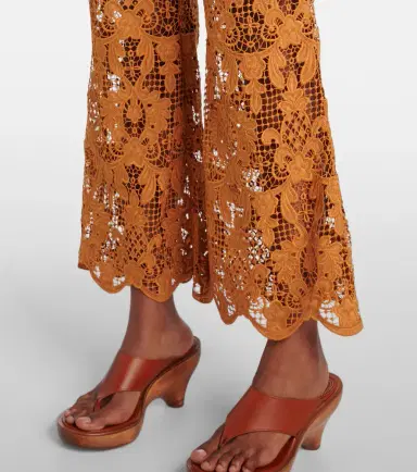Zimmermann Coco scalloped lace flared pants | Thumbnail 3 Zimmermann Coco scalloped lace flared pants | Thumbnail 3