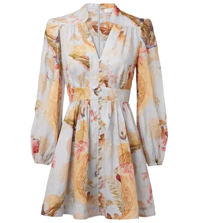 Zimmermann Ascension floral linen minidress