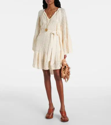 Zimmermann Coco gathered lace minidress | Thumbnail 2