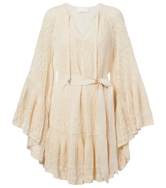 Zimmermann Coco gathered lace minidress