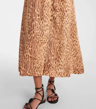 Zimmermann Cascadian leopard-print linen midi dress | Thumbnail 2 Zimmermann Cascadian leopard-print linen midi dress | Thumbnail 2
