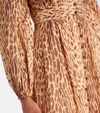Zimmermann Cascadian leopard-print linen midi dress | Thumbnail 6 Zimmermann Cascadian leopard-print linen midi dress | Thumbnail 6