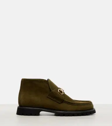 Gucci Horsebit suede ankle boots | Thumbnail 3