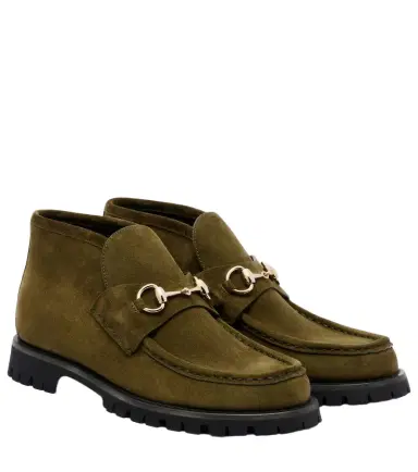 Gucci Horsebit suede ankle boots | Thumbnail 1