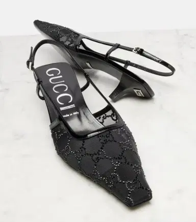 Gucci Demi embellished slingback pumps | Thumbnail 4 Gucci Demi embellished slingback pumps | Thumbnail 4