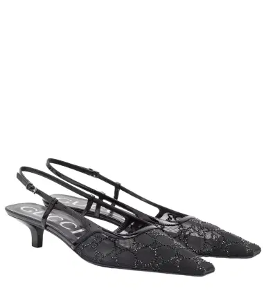 Gucci Demi embellished slingback pumps | Thumbnail 1 Gucci Demi embellished slingback pumps | Thumbnail 1