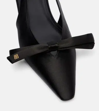 Balenciaga Nano BB satin slingback flats | Thumbnail 3
