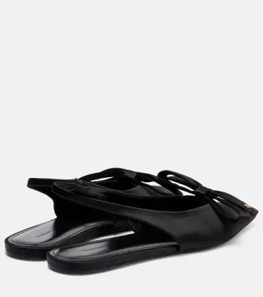 Balenciaga Nano BB satin slingback flats | Thumbnail 4