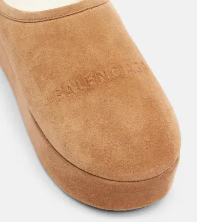 Balenciaga Alaska suede platform mules | Thumbnail 3