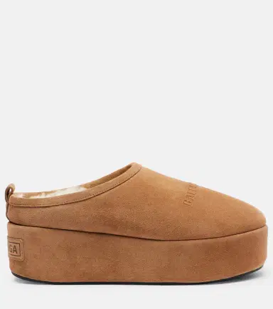 Balenciaga Alaska suede platform mules | Thumbnail 4