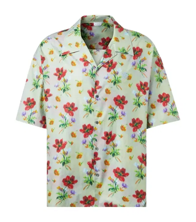 Loewe Floral cotton and silk twill bowling shirt