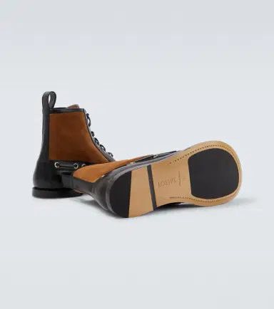 Loewe Campo suede and leather lace-up boots | Thumbnail 2 Loewe Campo suede and leather lace-up boots | Thumbnail 2