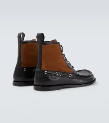Loewe Campo suede and leather lace-up boots | Thumbnail 3 Loewe Campo suede and leather lace-up boots | Thumbnail 3