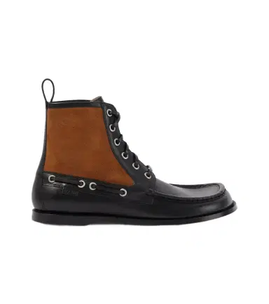 Loewe Campo suede and leather lace-up boots | Thumbnail 1 Loewe Campo suede and leather lace-up boots | Thumbnail 1