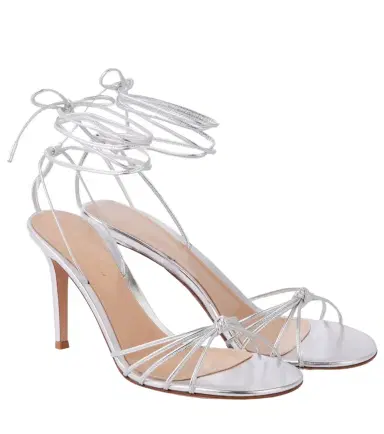 Gianvito Rossi Gwyneth metallic leather sandals | Thumbnail 1