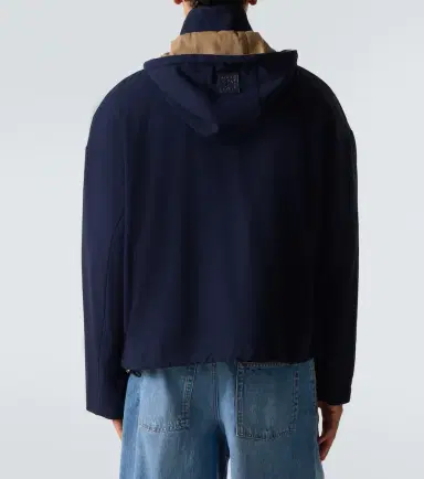 Loewe Hooded cotton twill jacket | Thumbnail 3