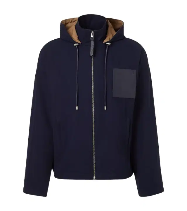 Loewe Hooded cotton twill jacket
