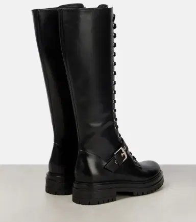 Gianvito Rossi Miles lace-up leather knee-high boots | Thumbnail 2