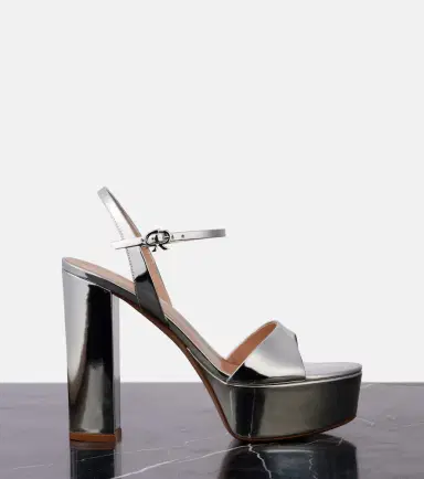 Gianvito Rossi Marlena metallic leather platform sandals | Thumbnail 4 Gianvito Rossi Marlena metallic leather platform sandals | Thumbnail 4