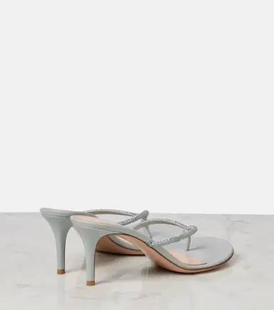 Gianvito Rossi India 70 embellished suede thong sandals | Thumbnail 3