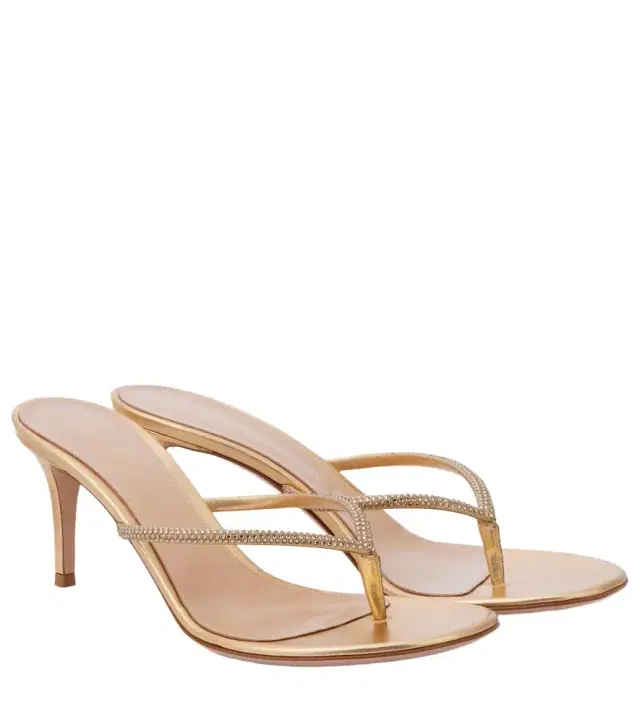 Gianvito Rossi India 70 leather thong sandals