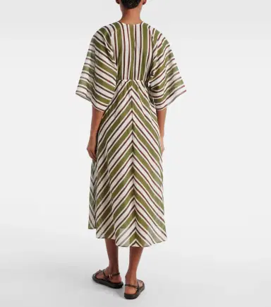 Eres Summer striped cotton voile kaftan | Thumbnail 4 Eres Summer striped cotton voile kaftan | Thumbnail 4
