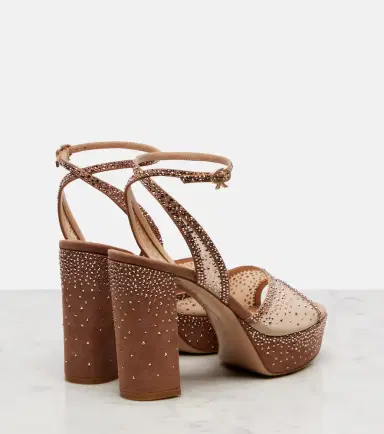 Gianvito Rossi Rania organza and suede platform sandals | Thumbnail 2 Gianvito Rossi Rania organza and suede platform sandals | Thumbnail 2