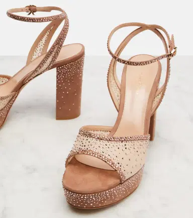 Gianvito Rossi Rania organza and suede platform sandals | Thumbnail 4 Gianvito Rossi Rania organza and suede platform sandals | Thumbnail 4