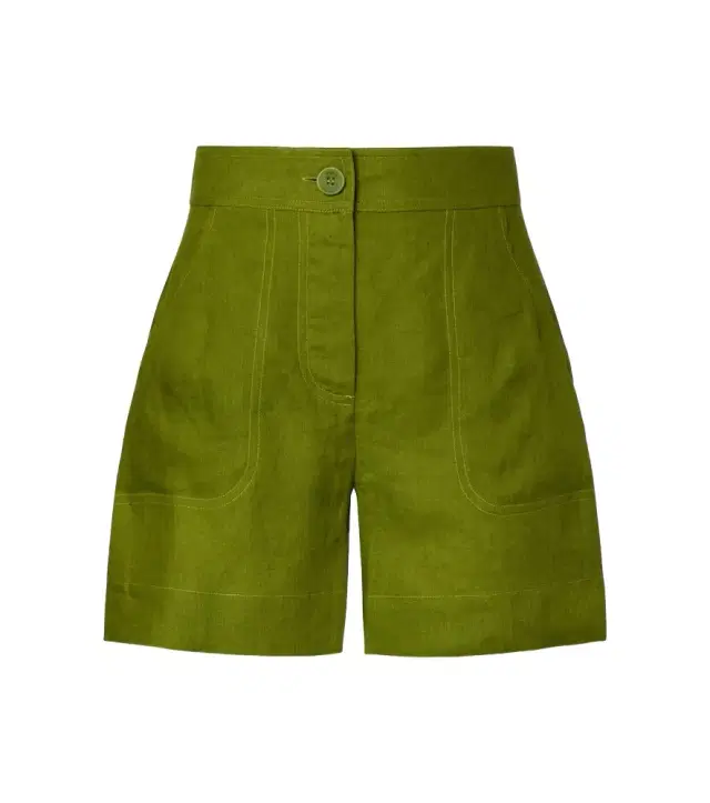 Eres Correct high-rise linen shorts