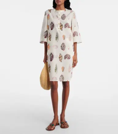 Eres Creme printed coton and silk minidress | Thumbnail 2