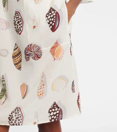 Eres Creme printed coton and silk minidress | Thumbnail 3