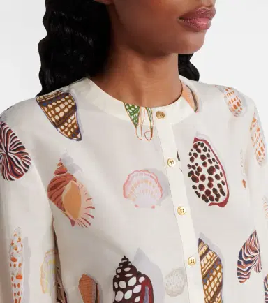 Eres Creme printed coton and silk minidress | Thumbnail 5