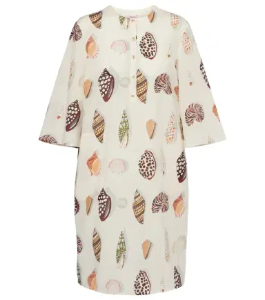 Eres Creme printed coton and silk minidress | Thumbnail 1