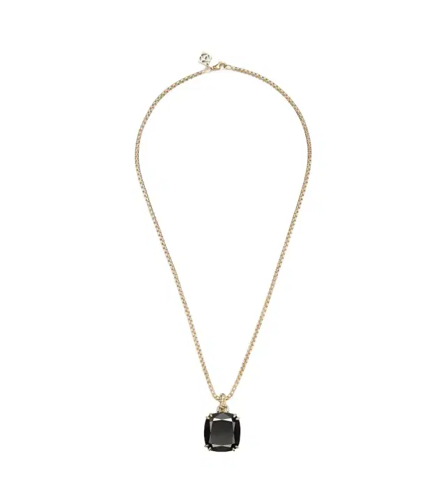 David Yurman Marbella 18kt gold necklace with onyx