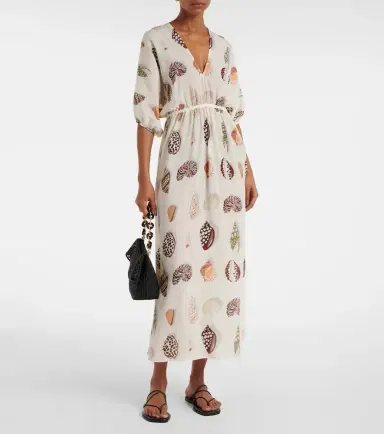 Eres Coffea printed silk midi dress | Thumbnail 2
