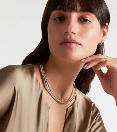 David Yurman Bold Crossover sterling silver choker | Thumbnail 3