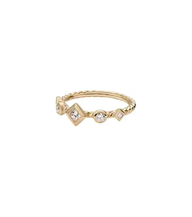 David Yurman Cable Collectibles Cable 18kt gold ring with diamonds | Thumbnail 1 David Yurman Cable Collectibles Cable 18kt gold ring with diamonds | Thumbnail 1