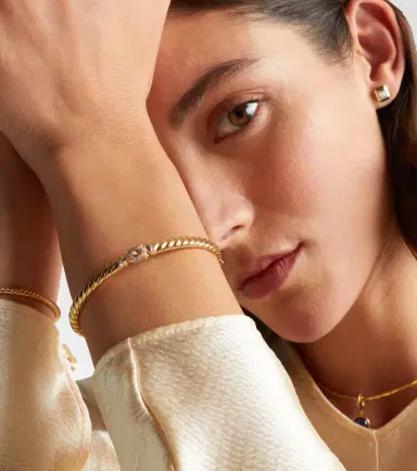 David Yurman Sculpted Cable Buckle 18kt gold bracelet with diamonds | Thumbnail 3 David Yurman Sculpted Cable Buckle 18kt gold bracelet with diamonds | Thumbnail 3