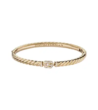 David Yurman Sculpted Cable Buckle 18kt gold bracelet with diamonds | Thumbnail 1 David Yurman Sculpted Cable Buckle 18kt gold bracelet with diamonds | Thumbnail 1